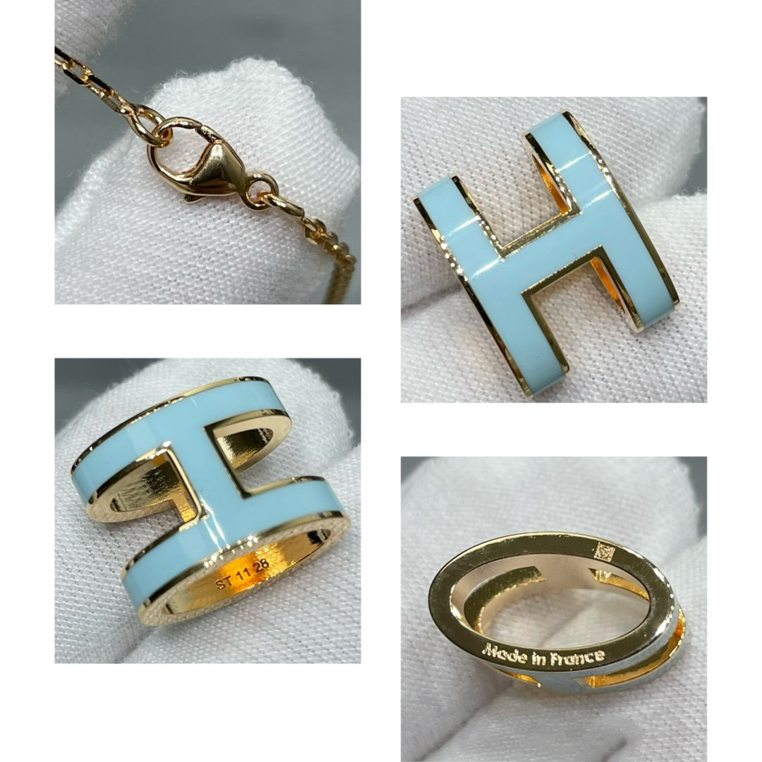 [LumiVibe]POP H SKY BLUE NECKLACE
