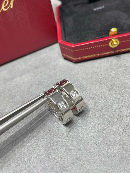 [LumiVibe]LOVE 5.5MM 1 DIAMOND EARRINGS