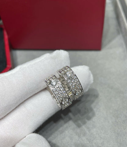 [LumiVibe]LOVE 5.5MM DIAMOND PAVED EARRINGS