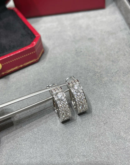 [LumiVibe]LOVE 5.5MM DIAMOND PAVED EARRINGS
