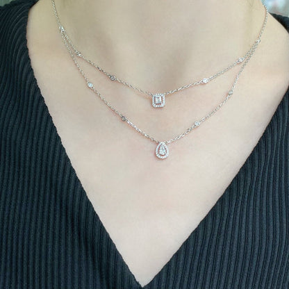 [LumiVibe]MY TWIN 2 ROW DIAMOND NECKLACE