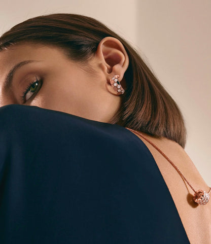 [LumiVibe]BEE LOVE DIAMOND HOOP EARRINGS
