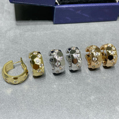 [LumiVibe]BEE LOVE DIAMOND HOOP EARRINGS