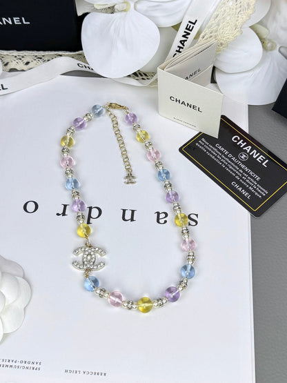 [LumiVibe]26C New Spring Collection Colorful Transparent Resin Necklace