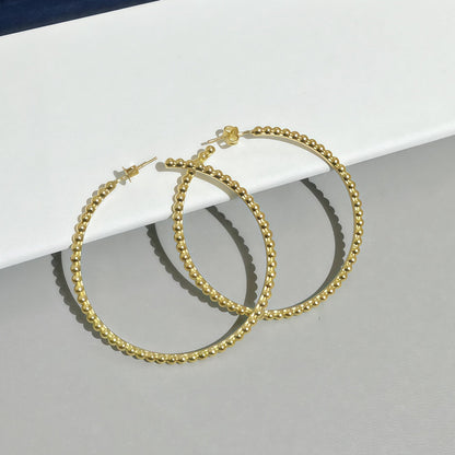 [LumiVibe]SMOOTH BEAD STUD EARRINGS