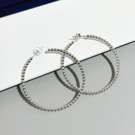 [LumiVibe]SMOOTH BEAD STUD EARRINGS