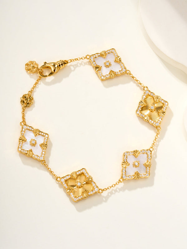 [LumiVibe]B.C.L ENAMELED Five-Flower Bracelet（Various Colors) BIG SIZE