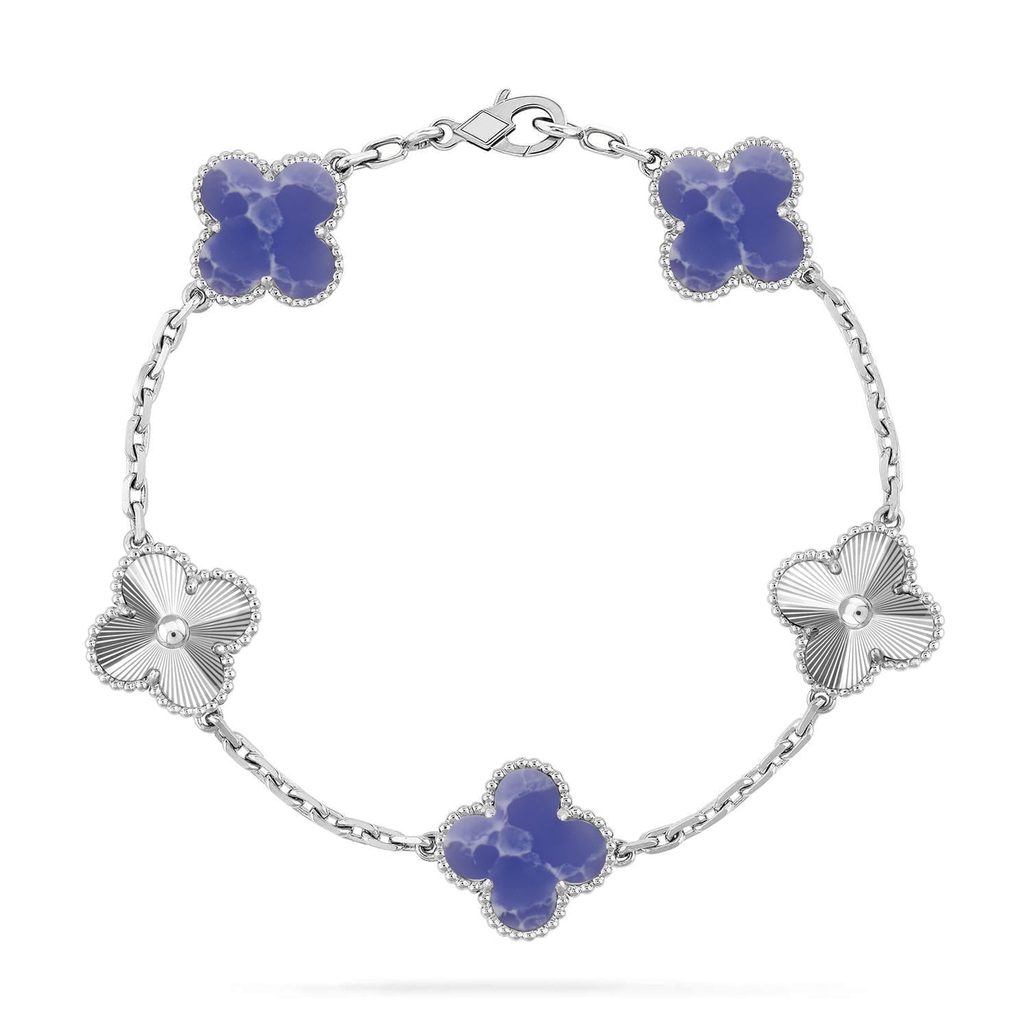 [LumiVibe]CLOVER 5 MOTIF BLUE VEINS BRACELET COLLECTION