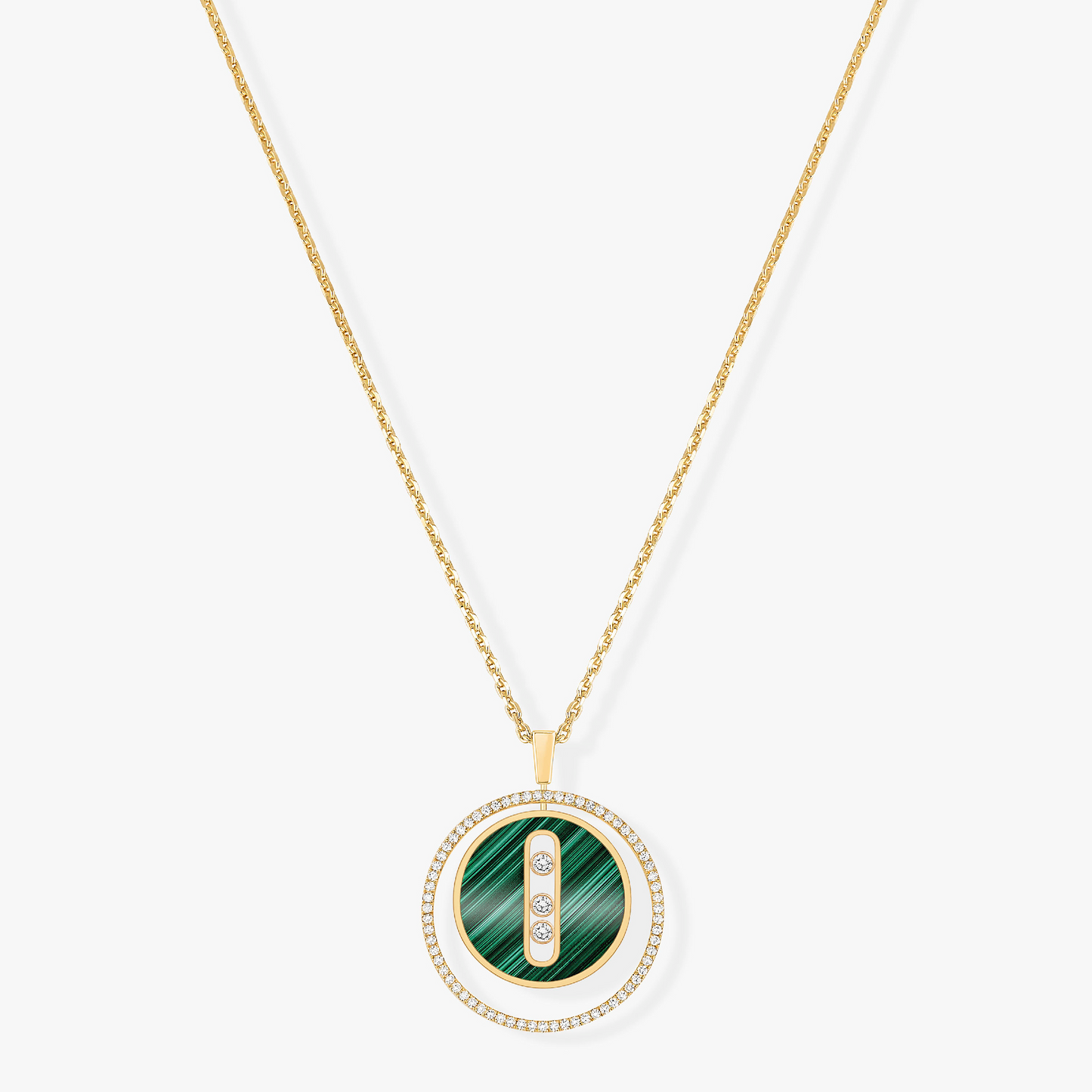 [LumiVibe]Demo MOVE 3 DIAMOND MALACHITE GOLD DIAMOND NECKLACE