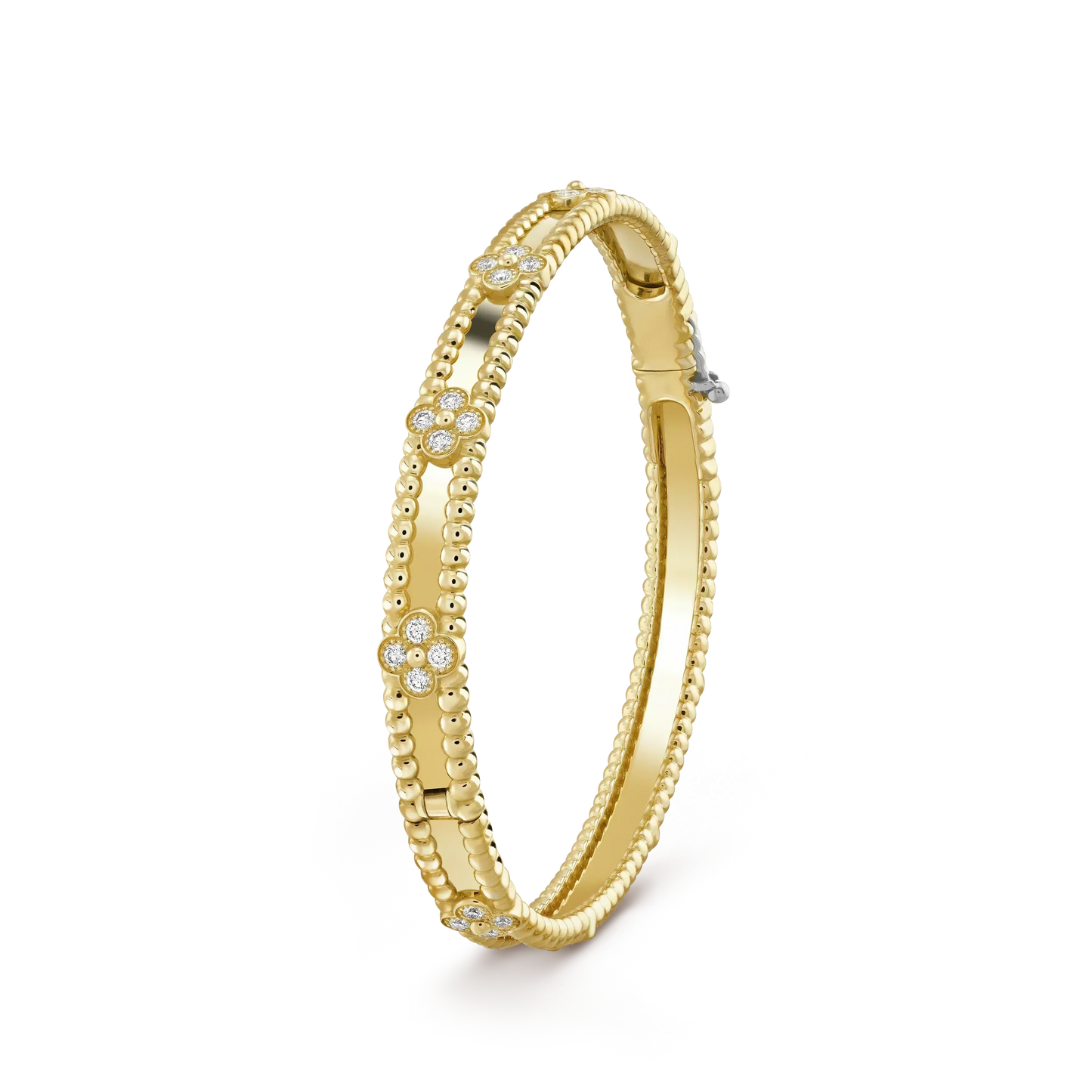 [LumiVibe]CLOVER BRACELET 4MM DIAMONDS
