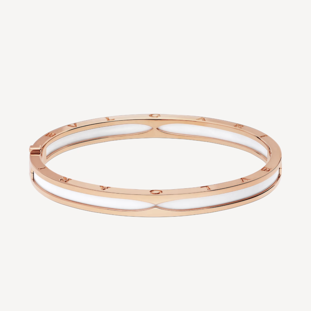[LumiVibe]ZERO 1 PINK GOLD WITH WHITE CERAMIC BRACELET