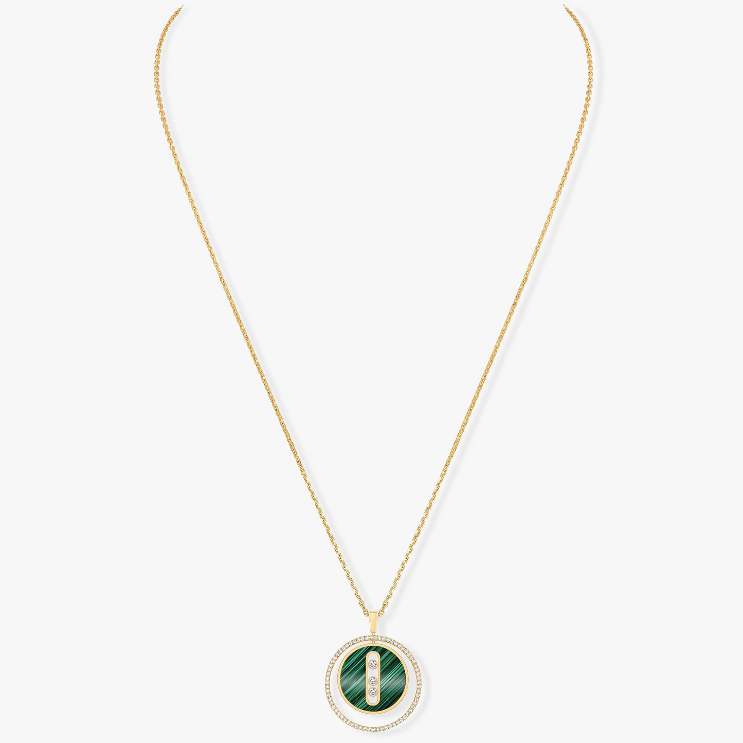 [LumiVibe]Demo MOVE 3 DIAMOND MALACHITE GOLD DIAMOND NECKLACE