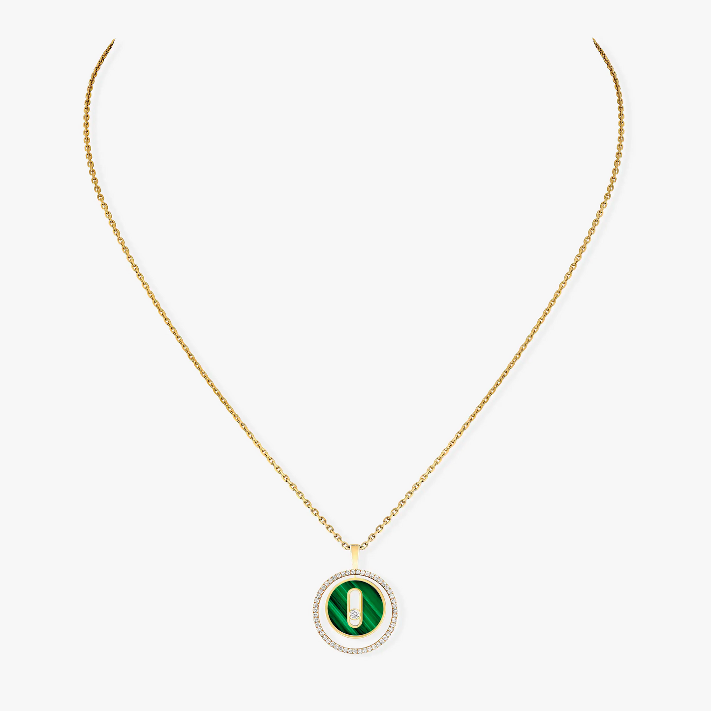 [LumiVibe]Demo MOVE 1 DIAMOND MALACHITE GOLD DIAMOND NECKLACE