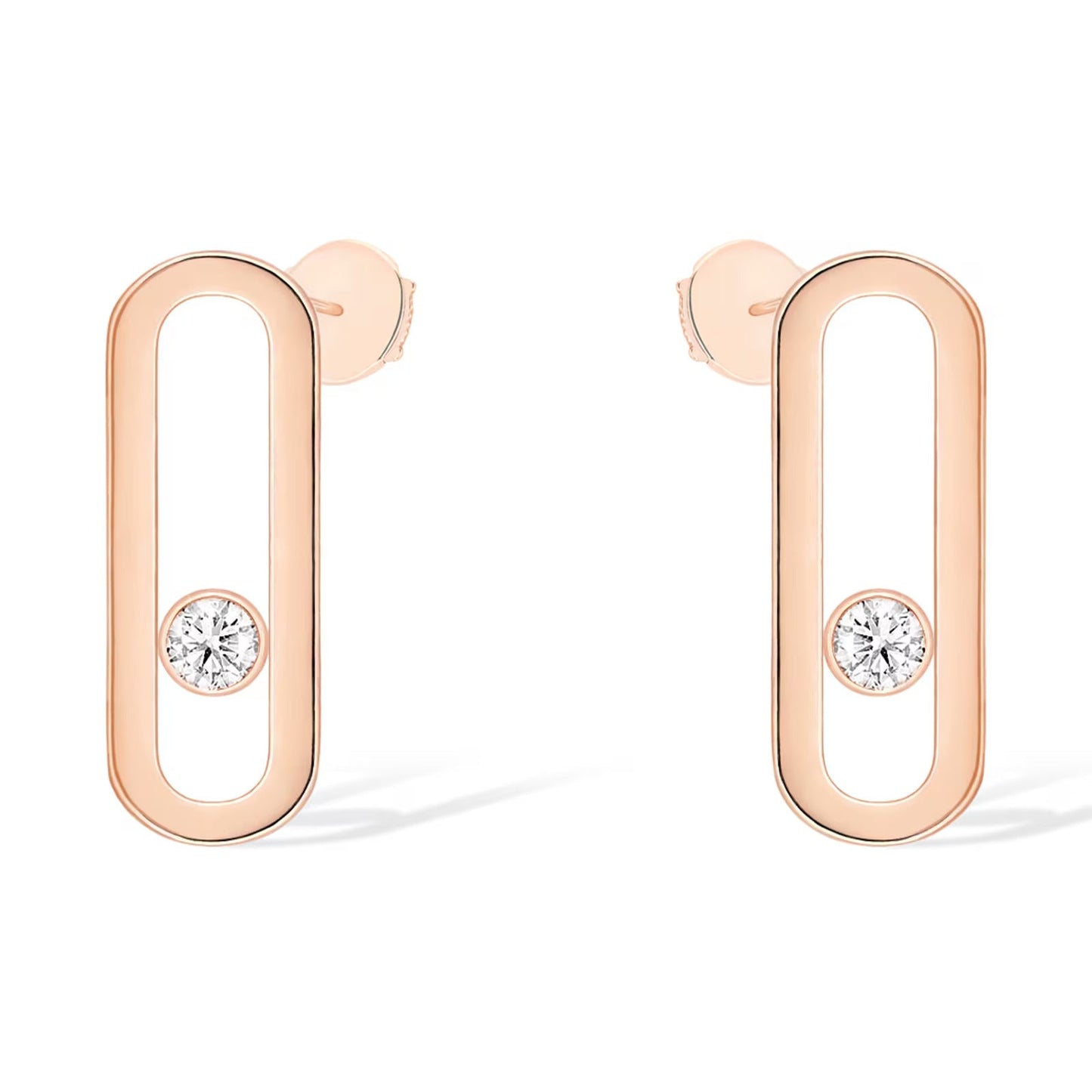 [LumiVibe]MOVE UNO SMALL 1 DIAMOND EARRINGS