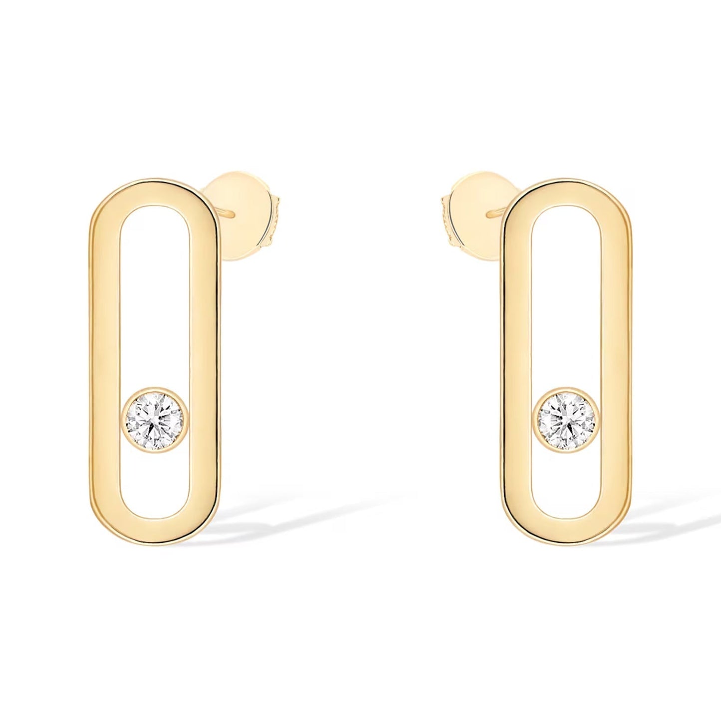 [LumiVibe]MOVE UNO SMALL 1 DIAMOND EARRINGS