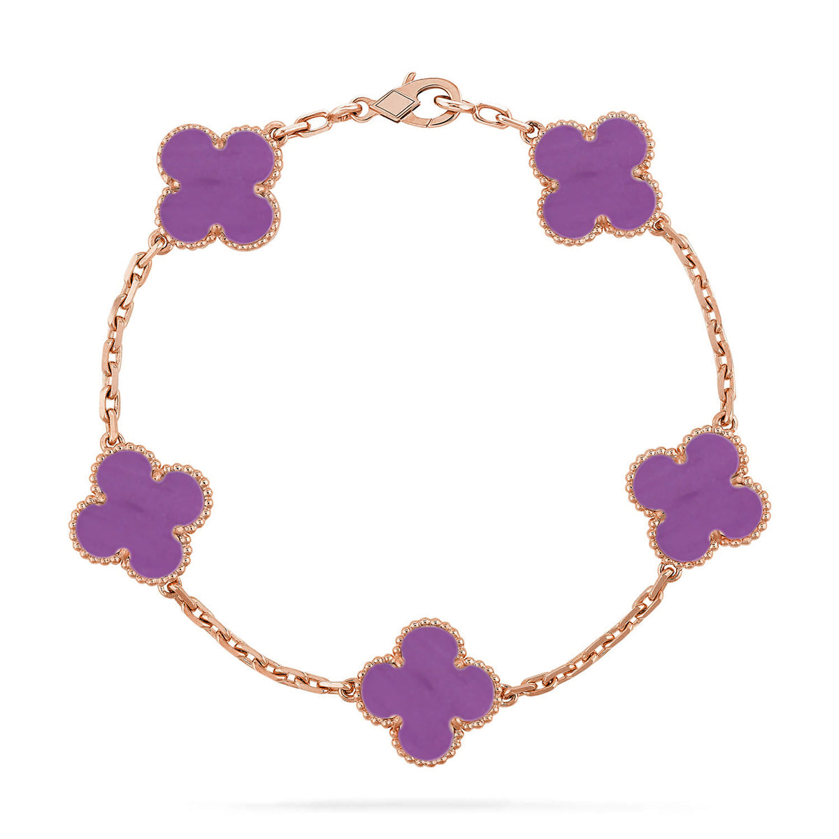 [LumiVibe] CLOVER 5 MOTIF VIOLET BRACELET COLLECTION