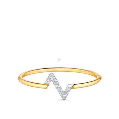 [LumiVibe]VOLTE UPSITE DOWN GOLD DIAMOND BRACELET