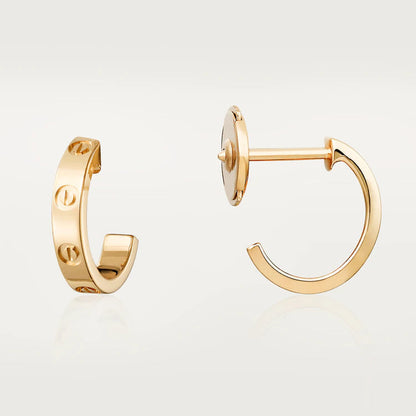 [LumiVibe]LOVE EARRINGS 2.65MM PINK GOLD