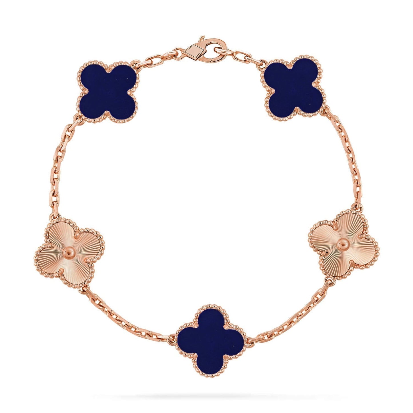 [LumiVibe]CLOVER 5 MOTIF LAPIS LAZULI BRACELET COLLECTION