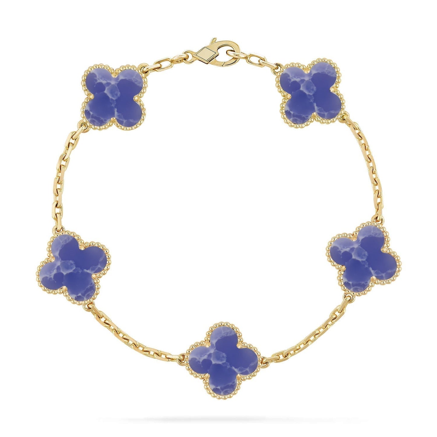 [LumiVibe]CLOVER 5 MOTIF BLUE VEINS BRACELET COLLECTION