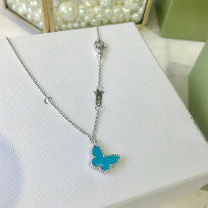 [LumiVibe]BUTTERFLY TURQUOISE BUTTERFLY BRACELET SILVER