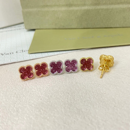 [Lumivibe]2026 NEW MINI CLOVER 1 MOTIF  BUBBLE PINK ENAMEL