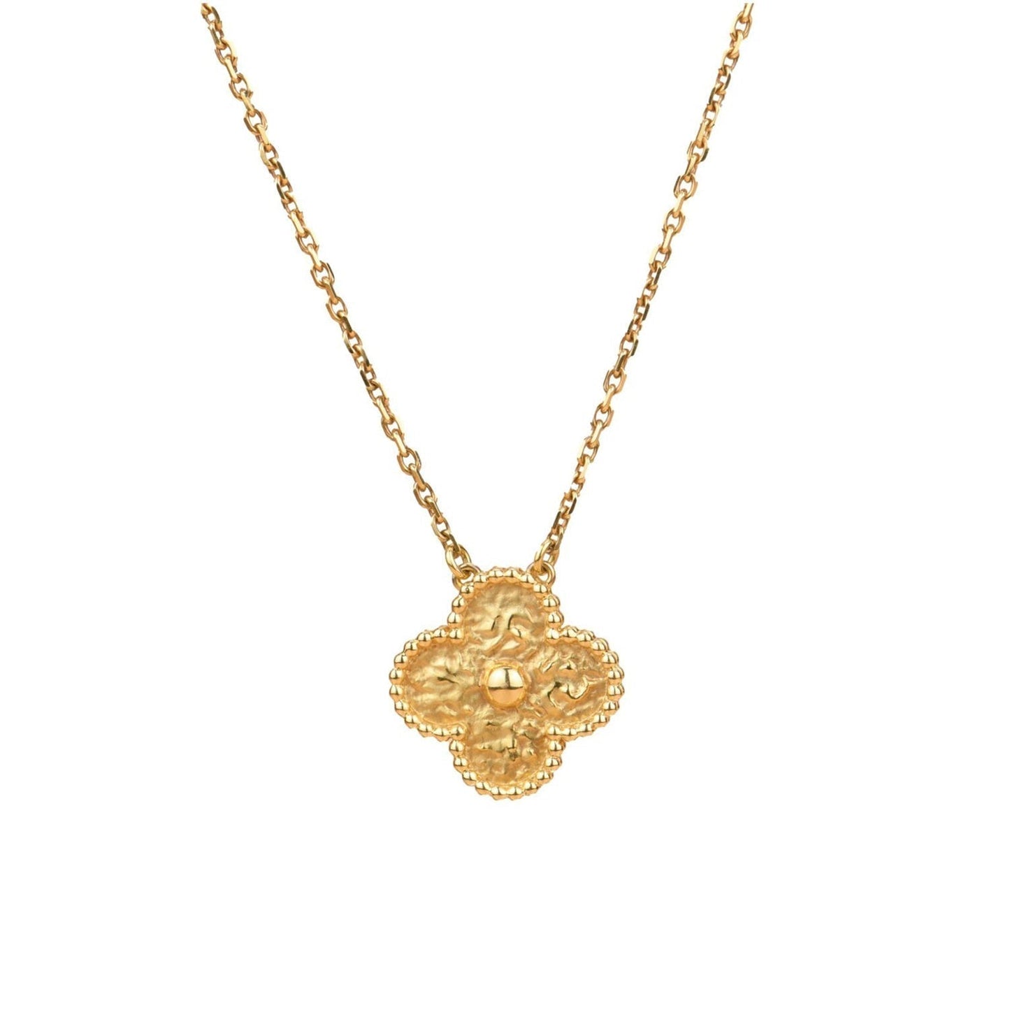[LumiVibe]CLOVER 15MM  BRONZING NECKLACE