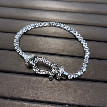 [LumiVibe]FORCE  HORSESHOE  DIAMOND TENNIS BRACELET