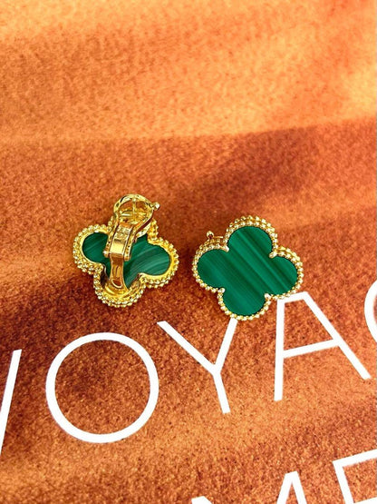 [LumiVibe] CLOVER LARGE (20mm) 1 MOTIFS GREENER MOP STUD EARRINGS