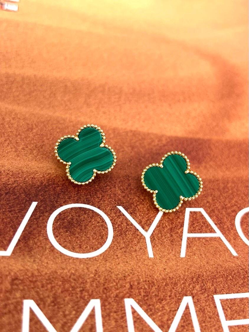 [LumiVibe] CLOVER LARGE (20mm) 1 MOTIFS GREENER MOP STUD EARRINGS