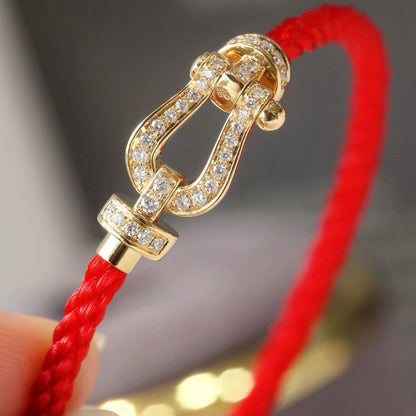 [LumiVibe]FORCE LARGE HORSESHOE FULL DIAMOND BRACELET ROSE GOLD