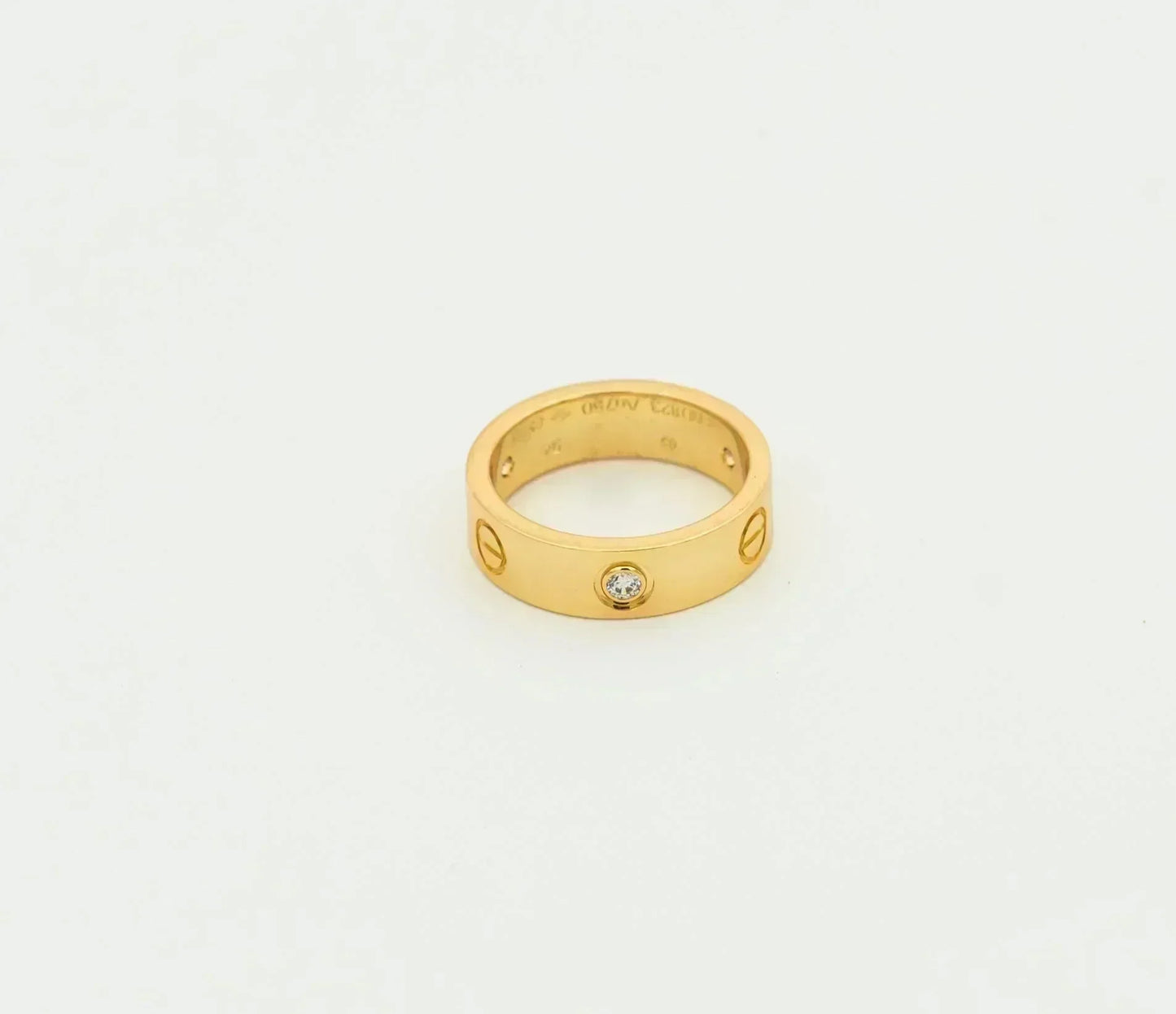 [LumiVibe]LOVE RING 5.5MM 3 DIAMONDS GOLD