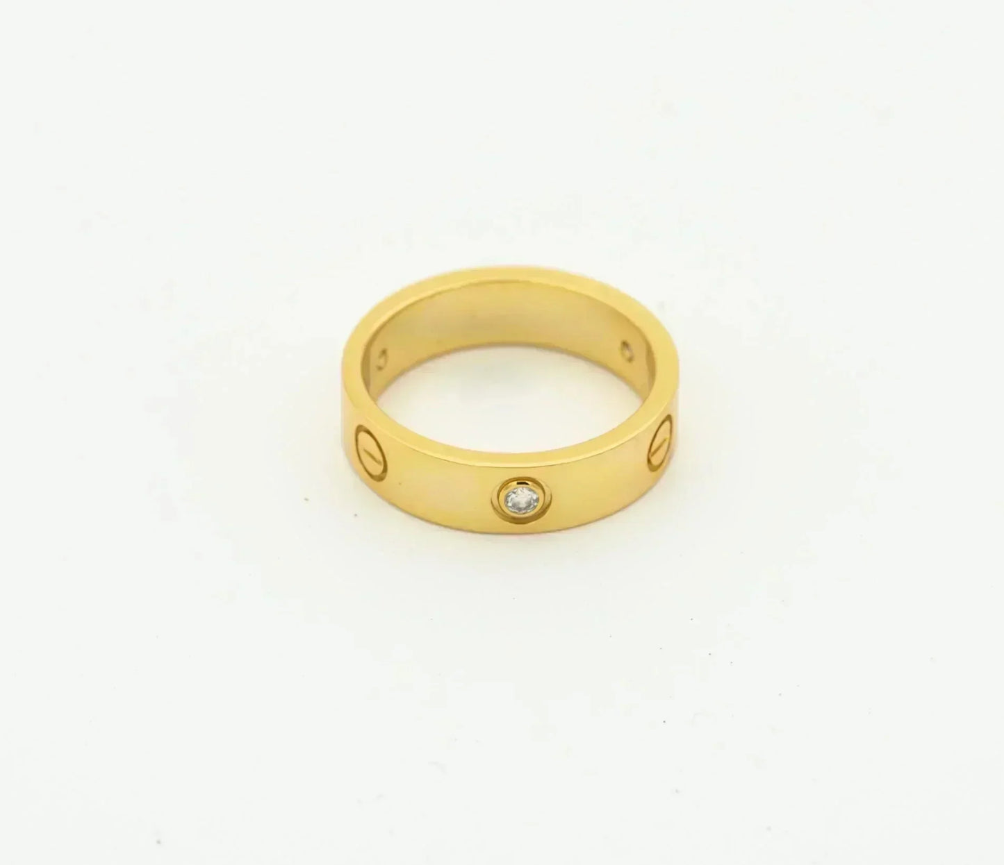 [LumiVibe]LOVE RING 4MM 1 DIAMOND GOLD