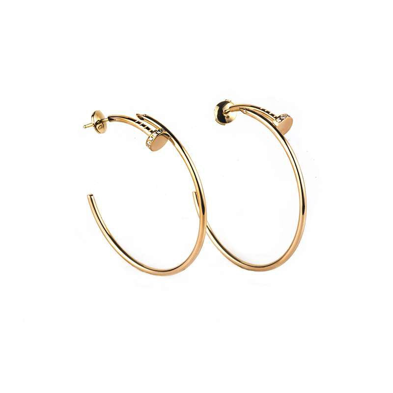 [LumiVibe]JUSTE EARRINGS GOLD DIAMONDS 1.8MM