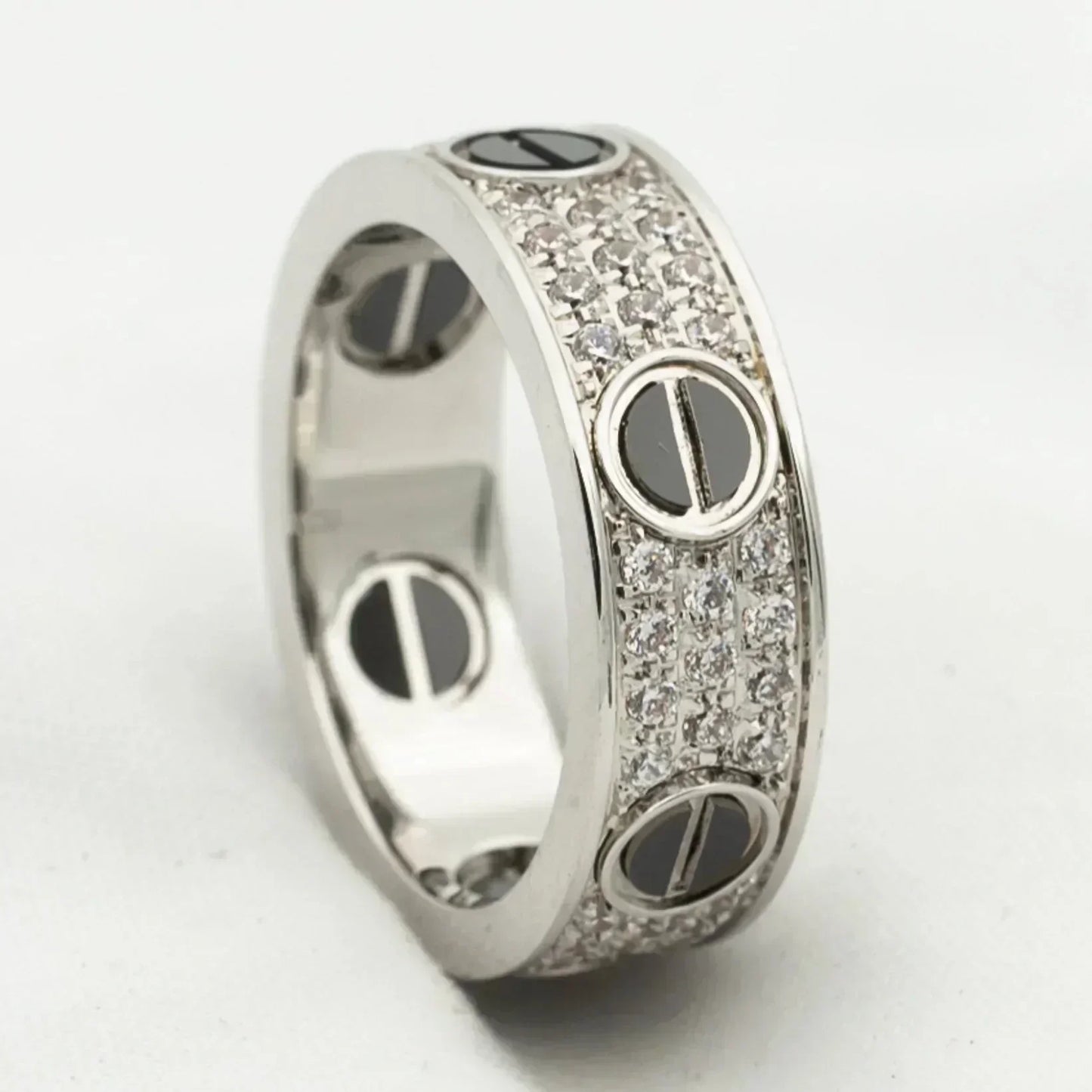 [LumiVibe]LOVE RING 5.5MM DIAMONDS PAVED CERAMIC