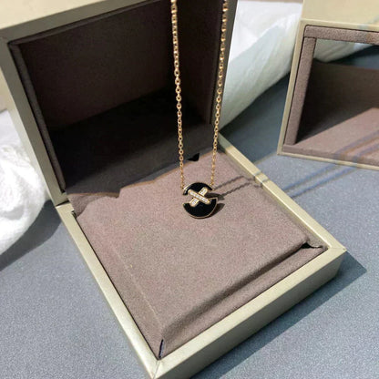 [LumiVibe]JEUX DE ROSE GOLD DIAMOND NECKLACE