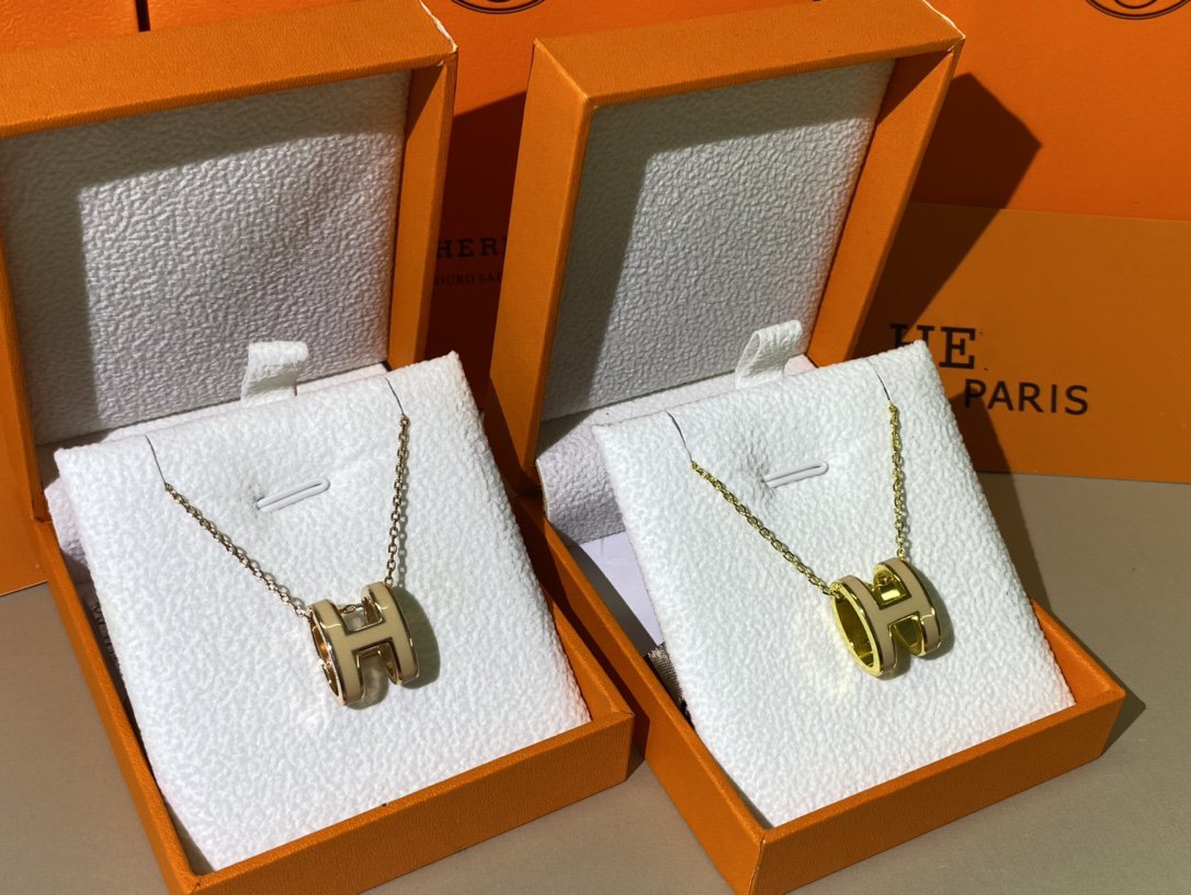 [LumiVibe]HM CLIC YELLOW ENAMEL GOLD NECKLACE
