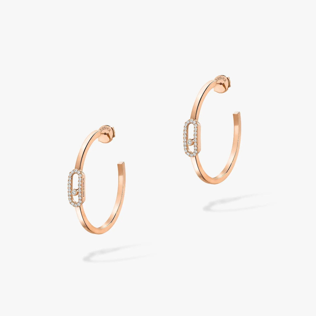 [LumiVibe]CREOLES MOVE UNO PM DIAMOND EARRINGS