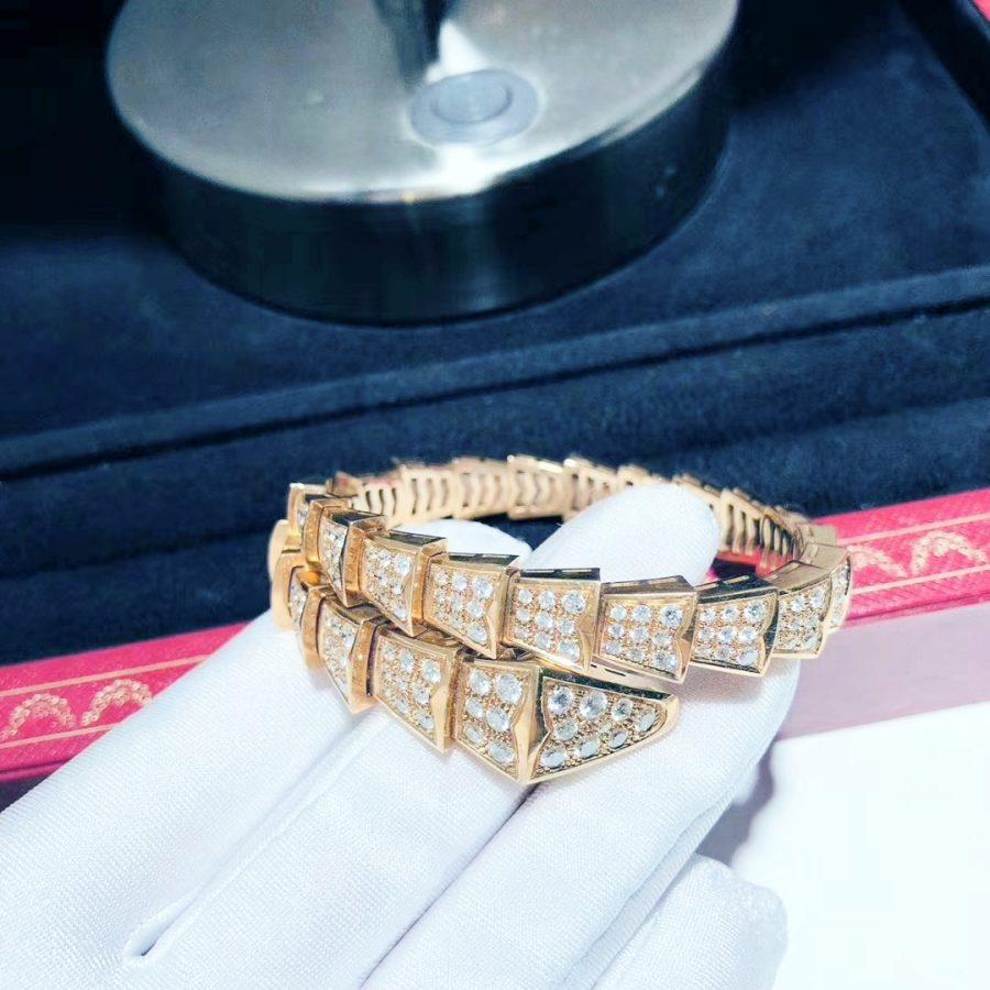 [LumiVibe]SERPENTI BRACELET 8MM PINK GOLD DIAMOND