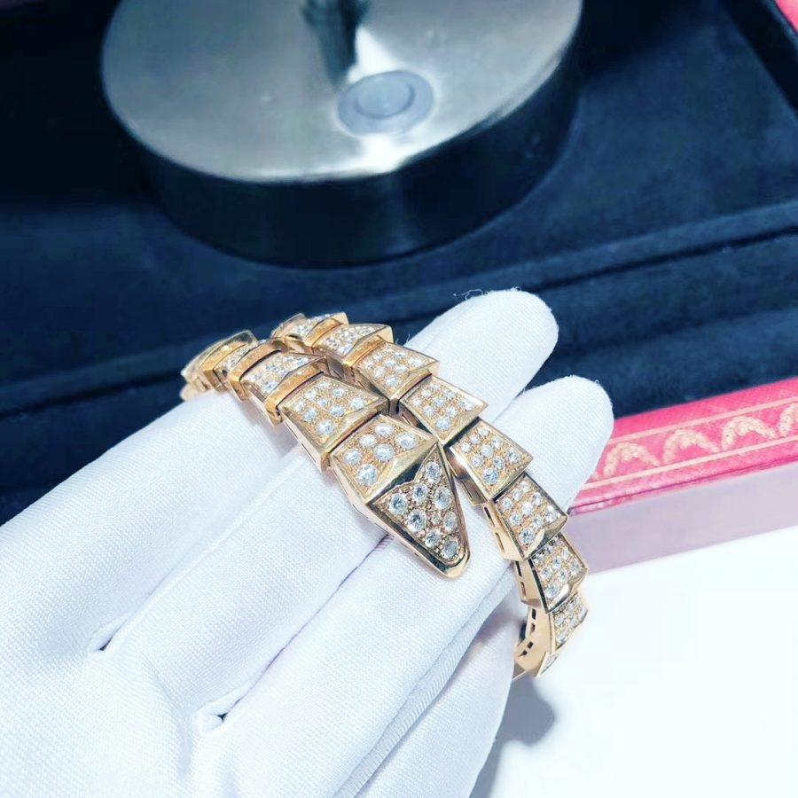 [LumiVibe]SERPENTI BRACELET 8MM PINK GOLD DIAMOND