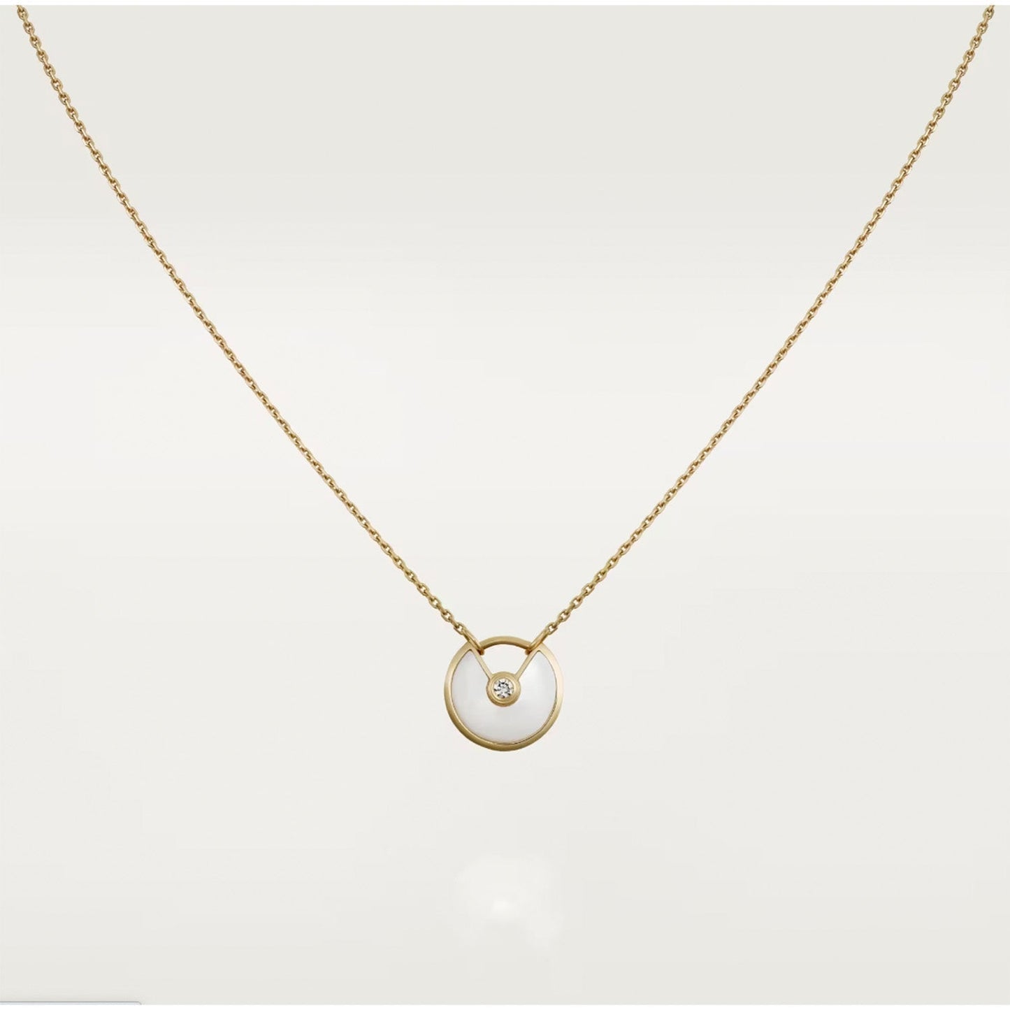 [LumiVibe]AMULETTE ROSE GOLD MOP NECKLACE