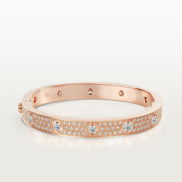 [LumiVibe]LOVE BRACELET 6.1MM DIAMOND-PAVED 10 BIG DIAMONDS