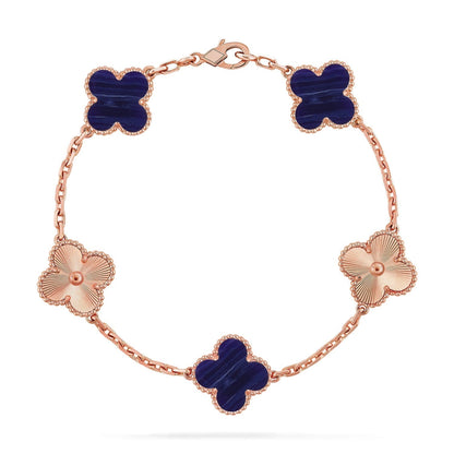 [LumiVibe]CLOVER 5 MOTIF PURPLE STRIPES BRACELET COLLECTION