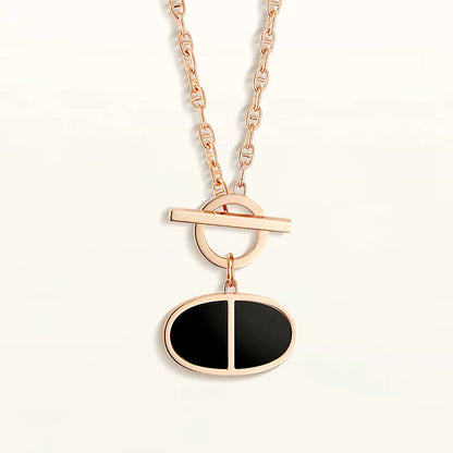 [LumiVibe]CHAINE VERSO BLACK CERAMIC NECKLACE