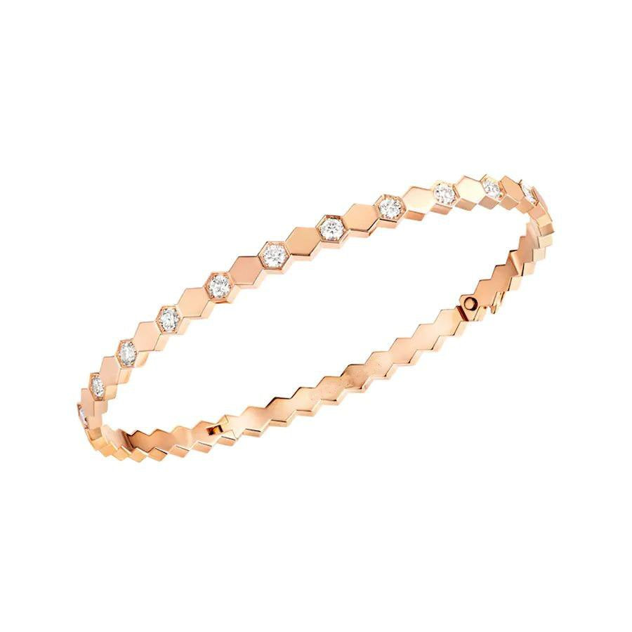 [LumiVibe]BEE LOVE PINK GOLD DIAMOND BRACELET