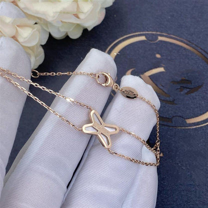 [LumiVibe]JEUX BRACELET WHITE MOP PINK GOLD 1 DIAMOND