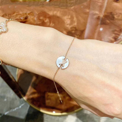 [LumiVibe]JEUX DE BRACELET MOP PINK GOLD DIAMONDS