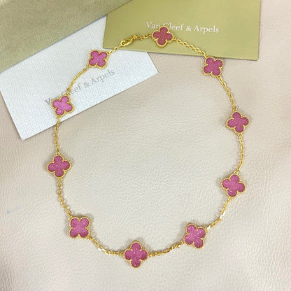 [Lumivibe Jewelry]CLOVER 10 MOTIFS  NEW BUBBLE PINK ENAMEL