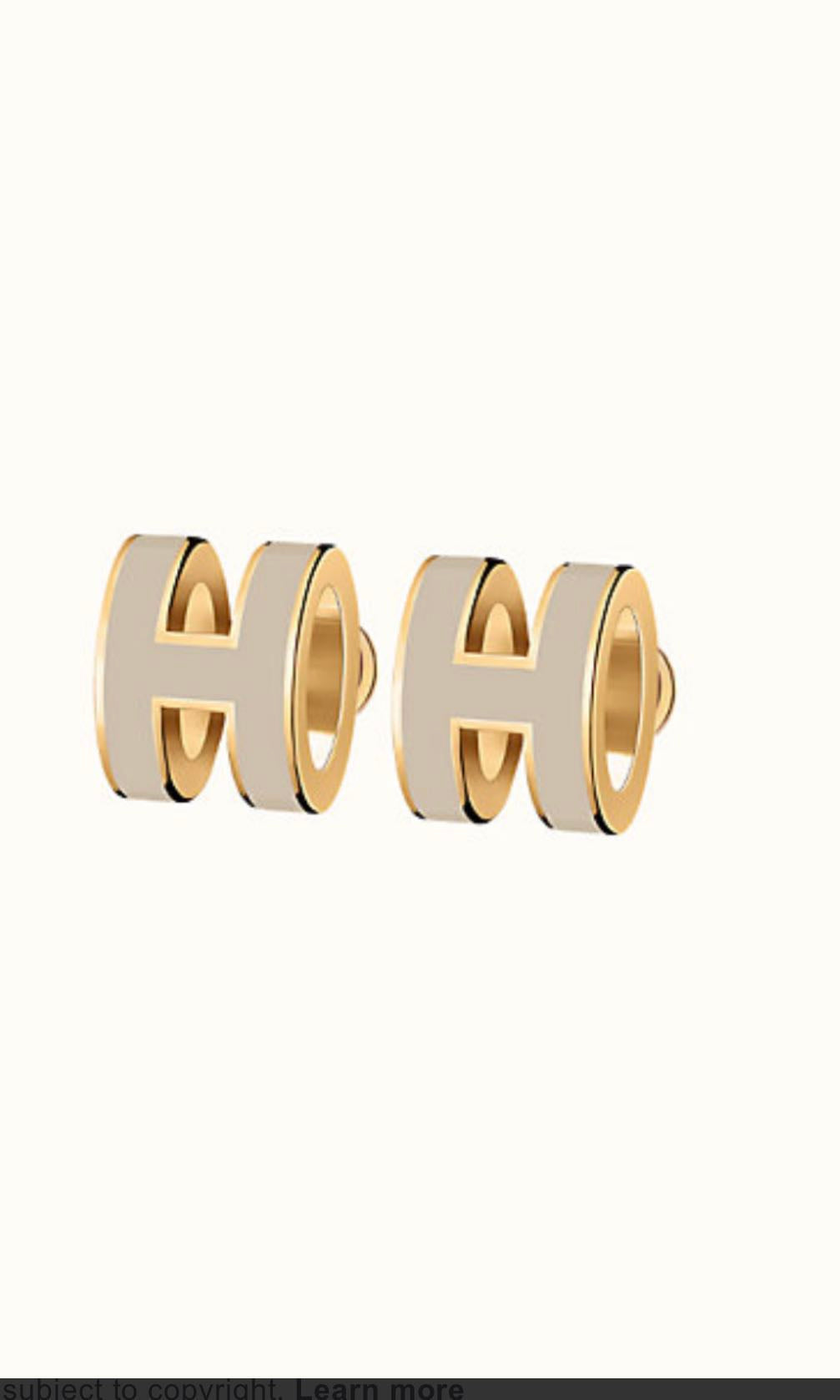 [LumiVibe]MINI POP H GOLD EARRINGS GREY