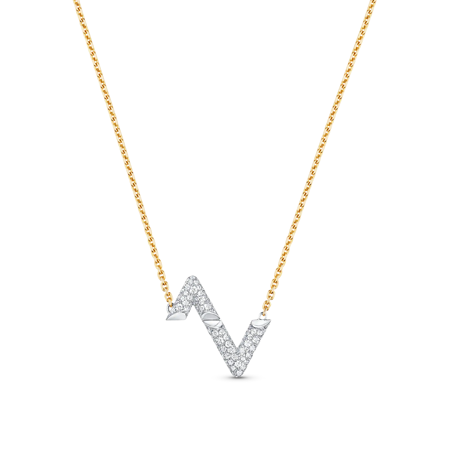 [LumiVibe]VOLT SILVER DIAMOND PEDANT NECKLACE